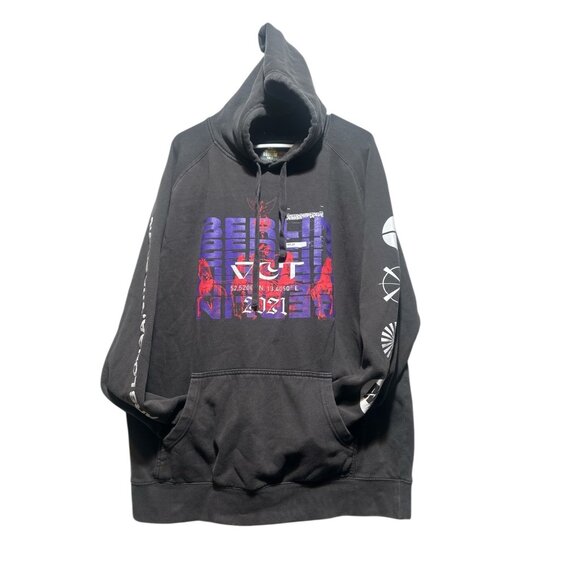 Rare Valorant 2021 VCT Berlin Video Game Yoru Sentinels Mens XL Gray Hoodie - Picture 15 of 15